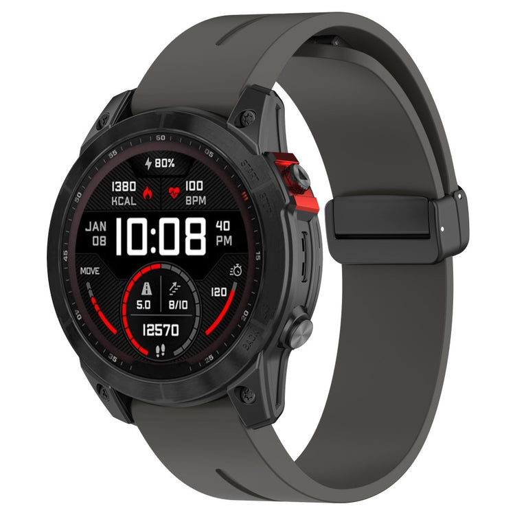 Fremragende Silikone Universal Rem passer til Smartwatch - Sølv#serie_10