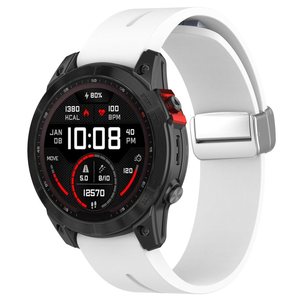 Super Godt Silikone Universal Rem passer til Smartwatch - Hvid#serie_3