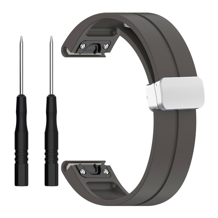 Super Godt Silikone Universal Rem passer til Smartwatch - Sølv#serie_10