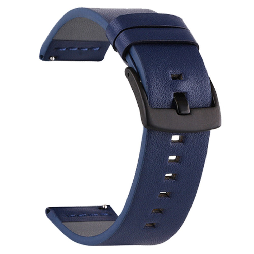 Suunto 9 / 9 Baro / 7 Replacement Watch Band 24mm Vegan Leather Watch Strap - Blue / Black / Black#serie_5
