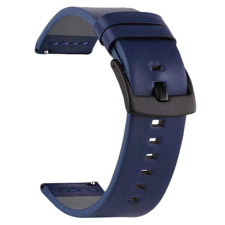Suunto 9 / 9 Baro / 7 Replacement Watch Band 24mm Vegan Leather Watch Strap - Blue / Black / Black#serie_5