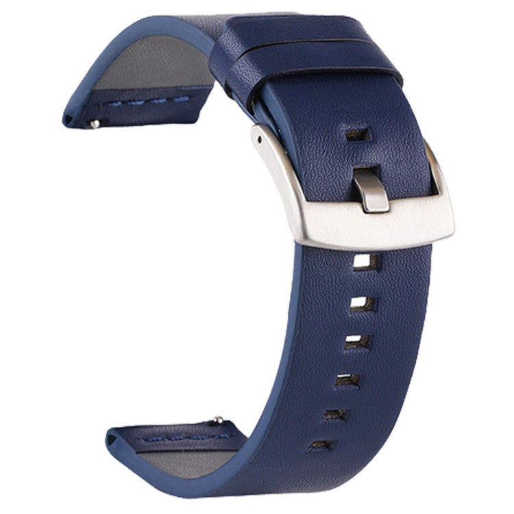 Suunto 9 / 9 Baro / 7 Replacement Watch Band 24mm Vegan Leather Watch Strap - Blue / Silver / Black#serie_6