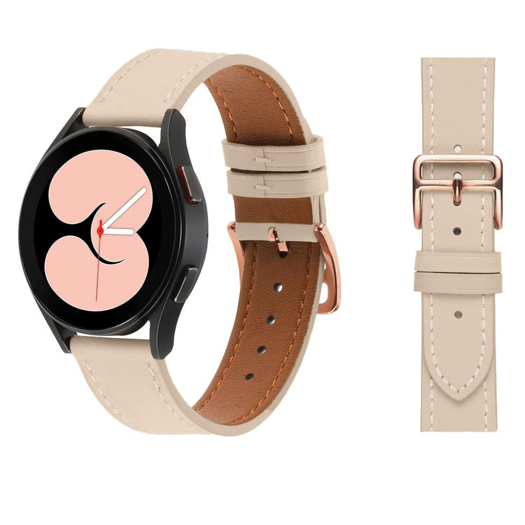 Garmin vivoactive 5 / Venu 2 Plus / Venu Sq Vegan Leather Watch Strap Gold Buckle 20mm Watch Band - Apricot#serie_4
