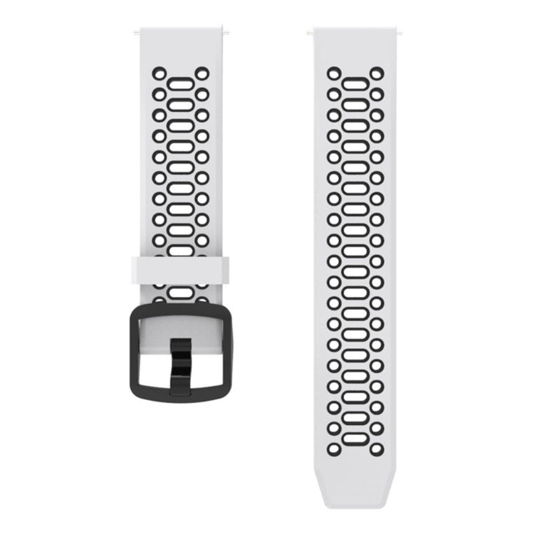 Coros Apex Pro / Samsung Gear S3 Frontier / Gear S3 Classic Breathable Silicone Strap 22mm Dual Color Watch Band - White / Black#serie_2