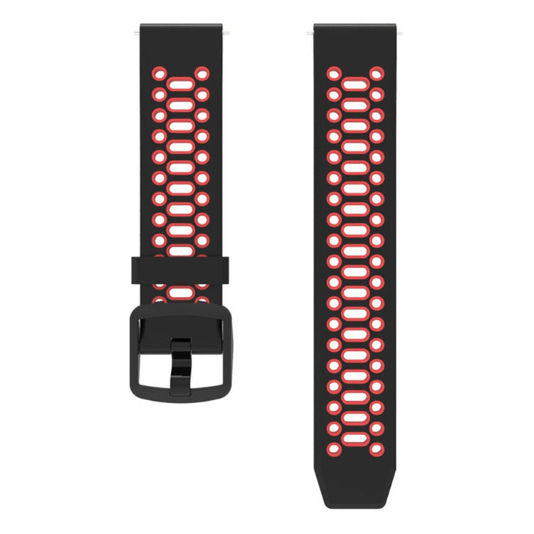 Coros Apex Pro / Samsung Gear S3 Frontier / Gear S3 Classic Breathable Silicone Strap 22mm Dual Color Watch Band - Black / Red#serie_3