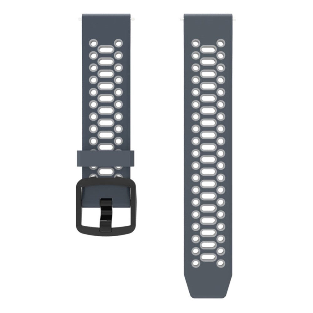 Coros Apex Pro / Samsung Gear S3 Frontier / Gear S3 Classic Breathable Silicone Strap 22mm Dual Color Watch Band - Blue / Grey#serie_7