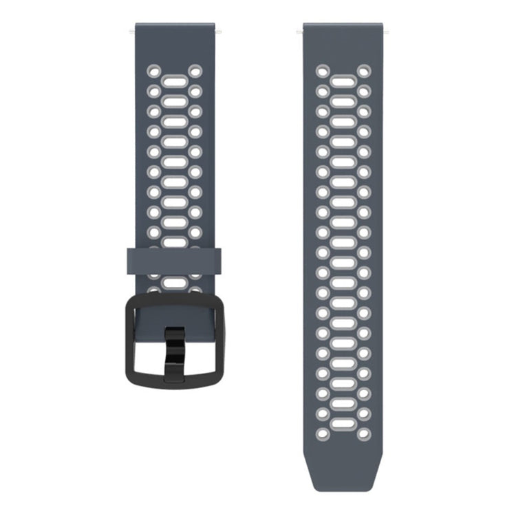 Coros Apex Pro / Samsung Gear S3 Frontier / Gear S3 Classic Breathable Silicone Strap 22mm Dual Color Watch Band - Blue / Grey#serie_7