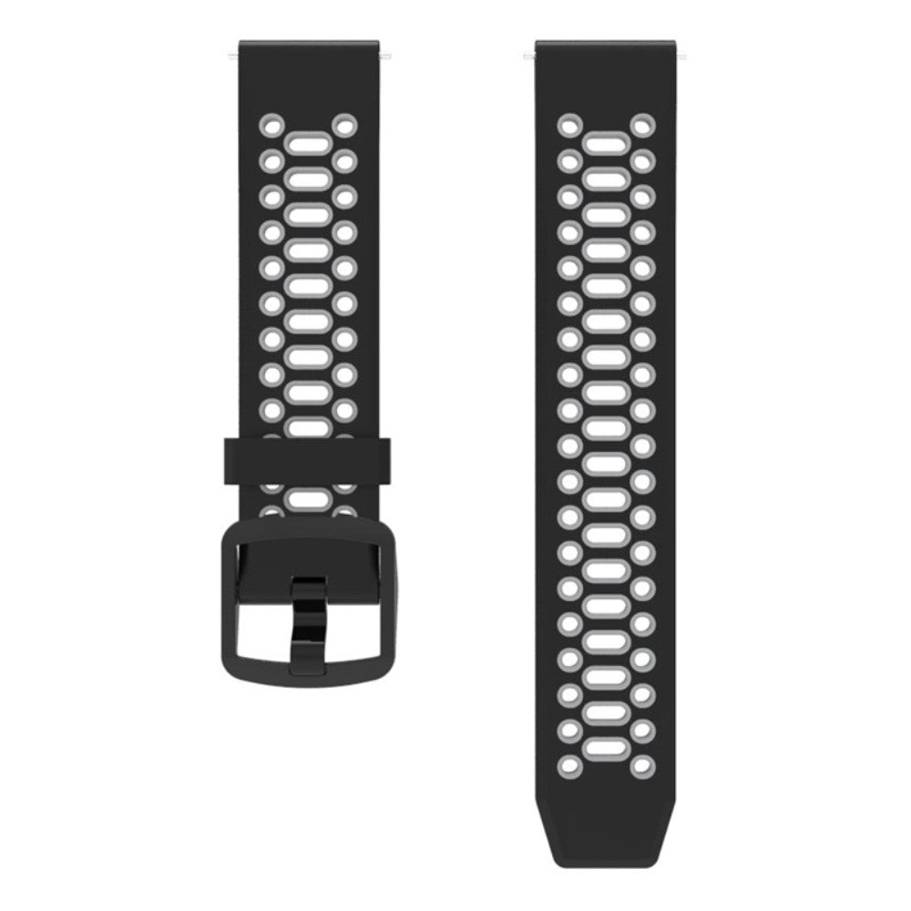 Coros Pace 2 / Garmin vivoactive 5 / GarminActive 5 / Venu Sq 2 Dual Color Watch Strap 20mm Silicone Watchband - Black / Grey#serie_1