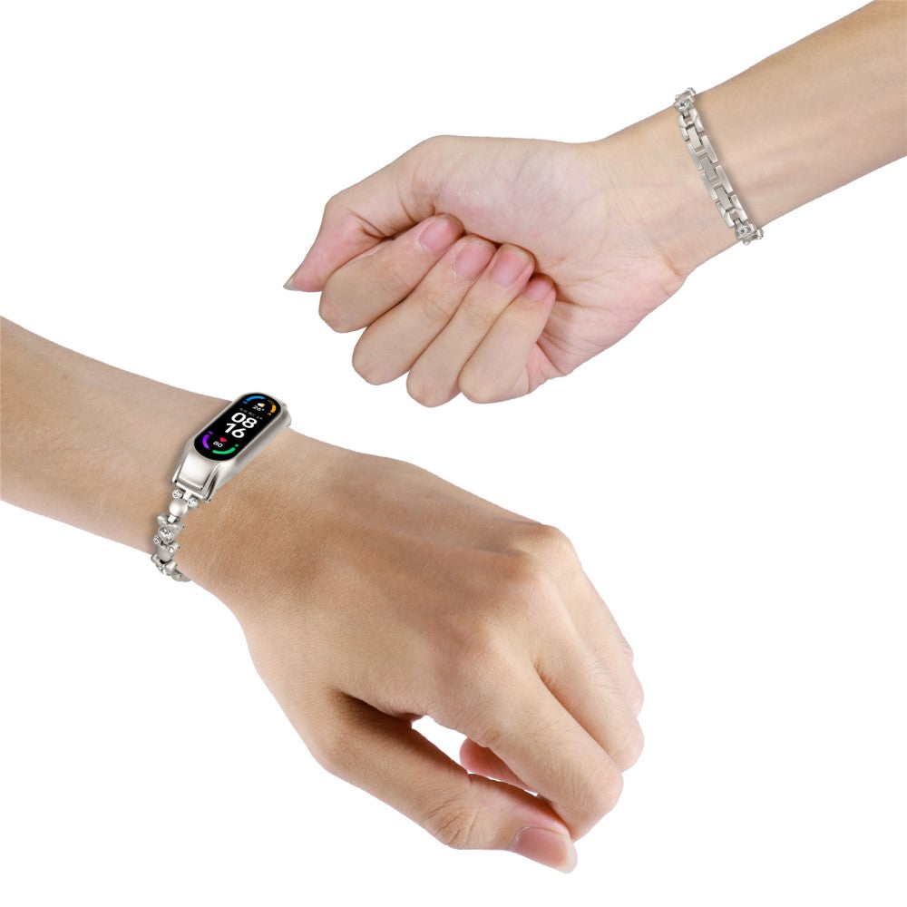 Xiaomi Smart Band 8 Watch Strap Rhinestone Decor Metal Wrist Band Bracelet - Starlight#serie_3