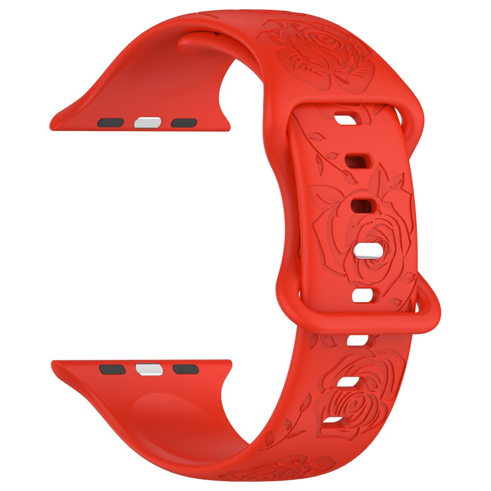 Holdbart Silikone Universal Rem passer til Apple Smartwatch - Rød#serie_7
