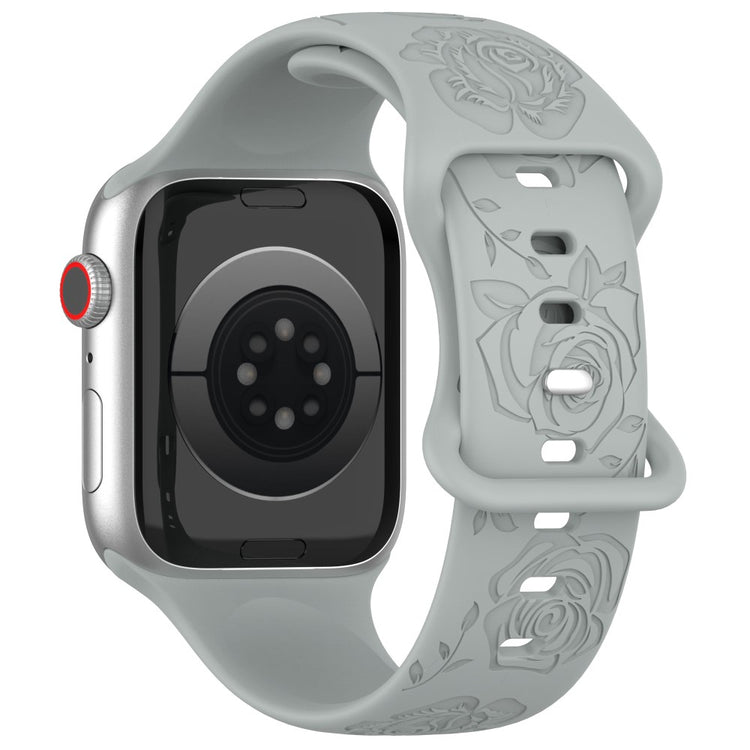 Holdbart Silikone Universal Rem passer til Apple Smartwatch - Sølv#serie_8