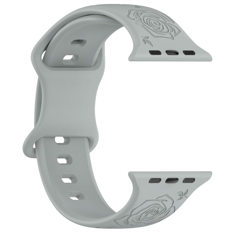 Holdbart Silikone Universal Rem passer til Apple Smartwatch - Sølv#serie_8