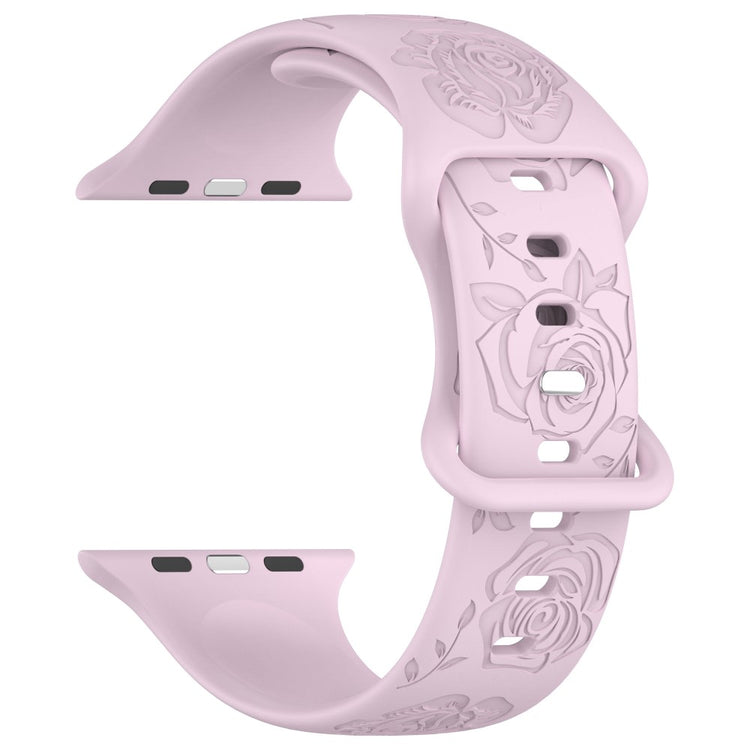 Holdbart Silikone Universal Rem passer til Apple Smartwatch - Lilla#serie_16