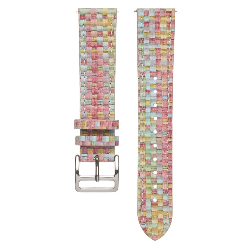 Garmin Active 5 / Samsung Galaxy Watch6 Classic 47mm 43mm Watch Band 20mm Braided Vegan Leather Wrist Strap - Light Pink#serie_1