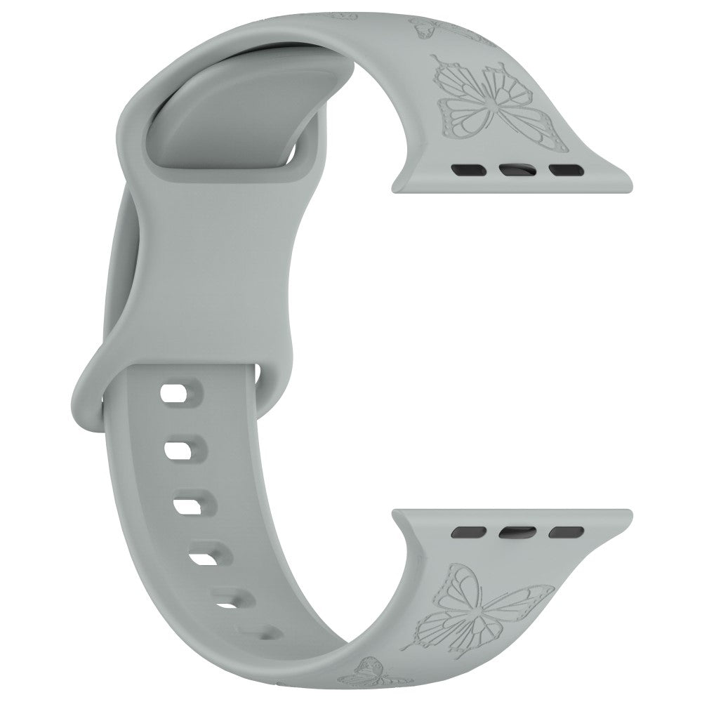 Vildt Godt Silikone Universal Rem passer til Apple Smartwatch - Sølv#serie_7