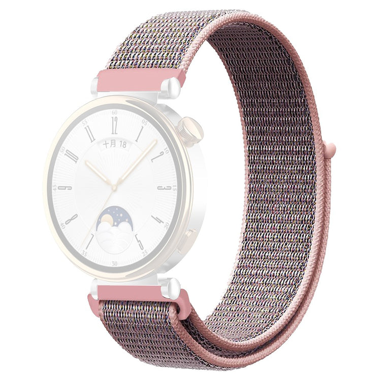 Huawei Watch GT 4 41mm / Garmin Venu 3S Watch Band 18mm Nylon Loop Adjustable Wrist Strap - Pink#serie_2