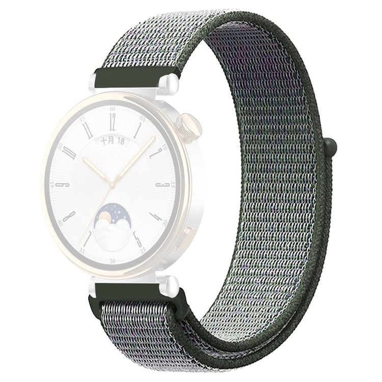 Huawei Watch GT 4 41mm / Garmin Venu 3S Watch Band 18mm Nylon Loop Adjustable Wrist Strap - Dark Olive#serie_3