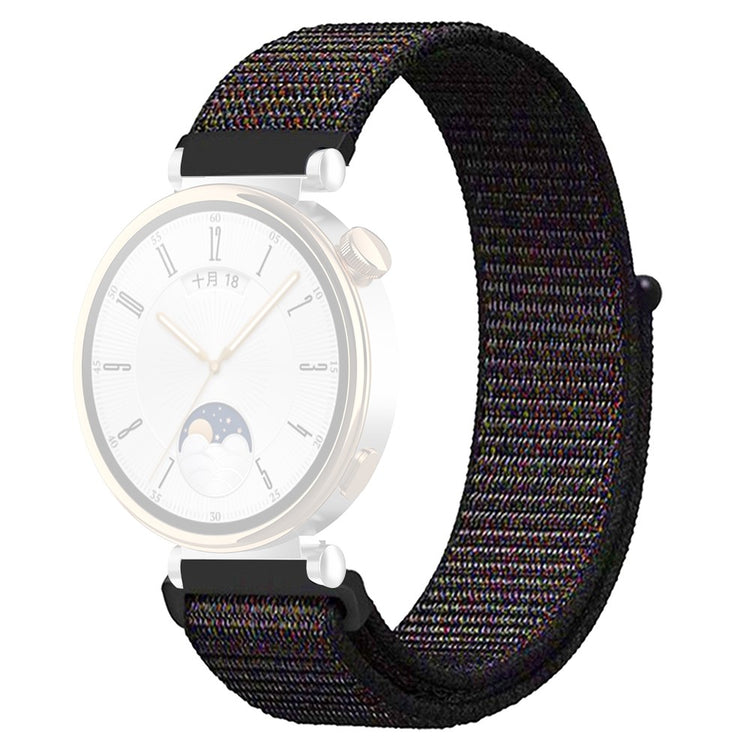 Huawei Watch GT 4 41mm / Garmin Venu 3S Watch Band 18mm Nylon Loop Adjustable Wrist Strap - Black#serie_8
