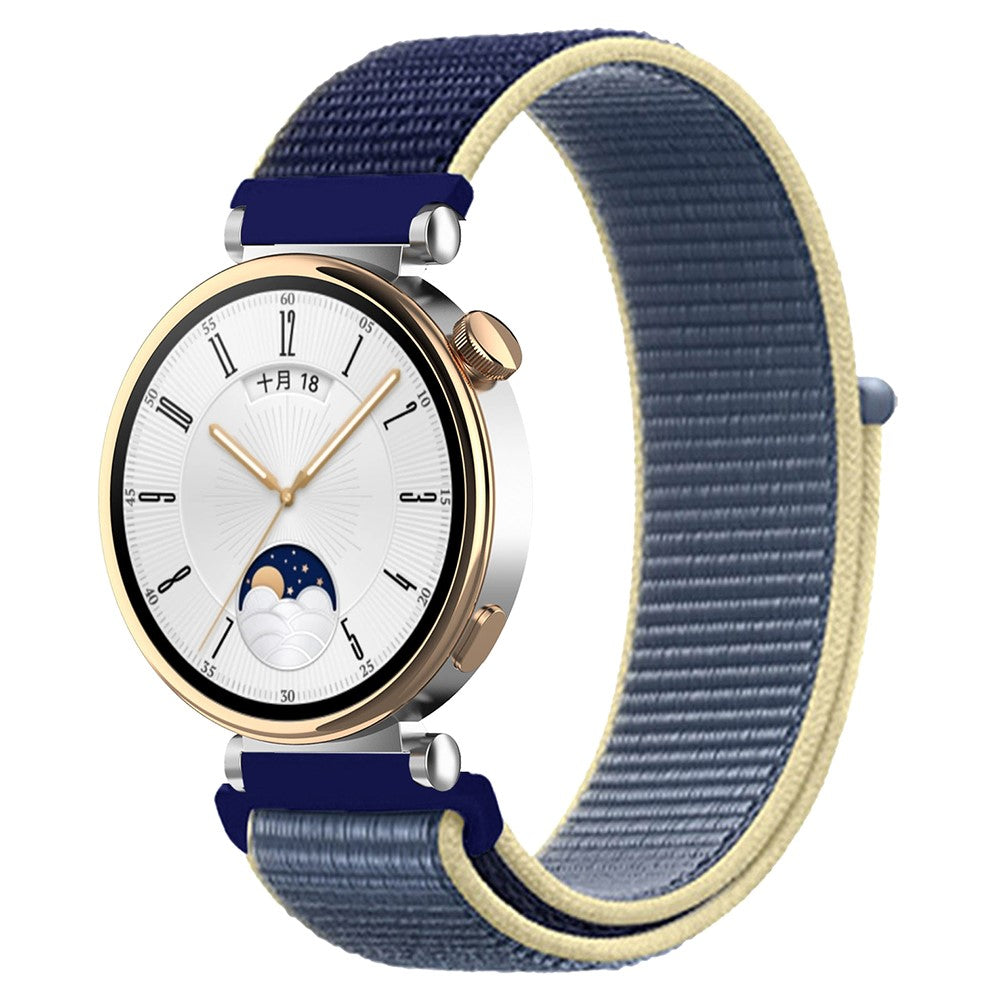 Huawei Watch GT 4 41mm / Garmin Venu 3S Watch Band 18mm Nylon Loop Adjustable Wrist Strap - Ice Ocean Blue#serie_14