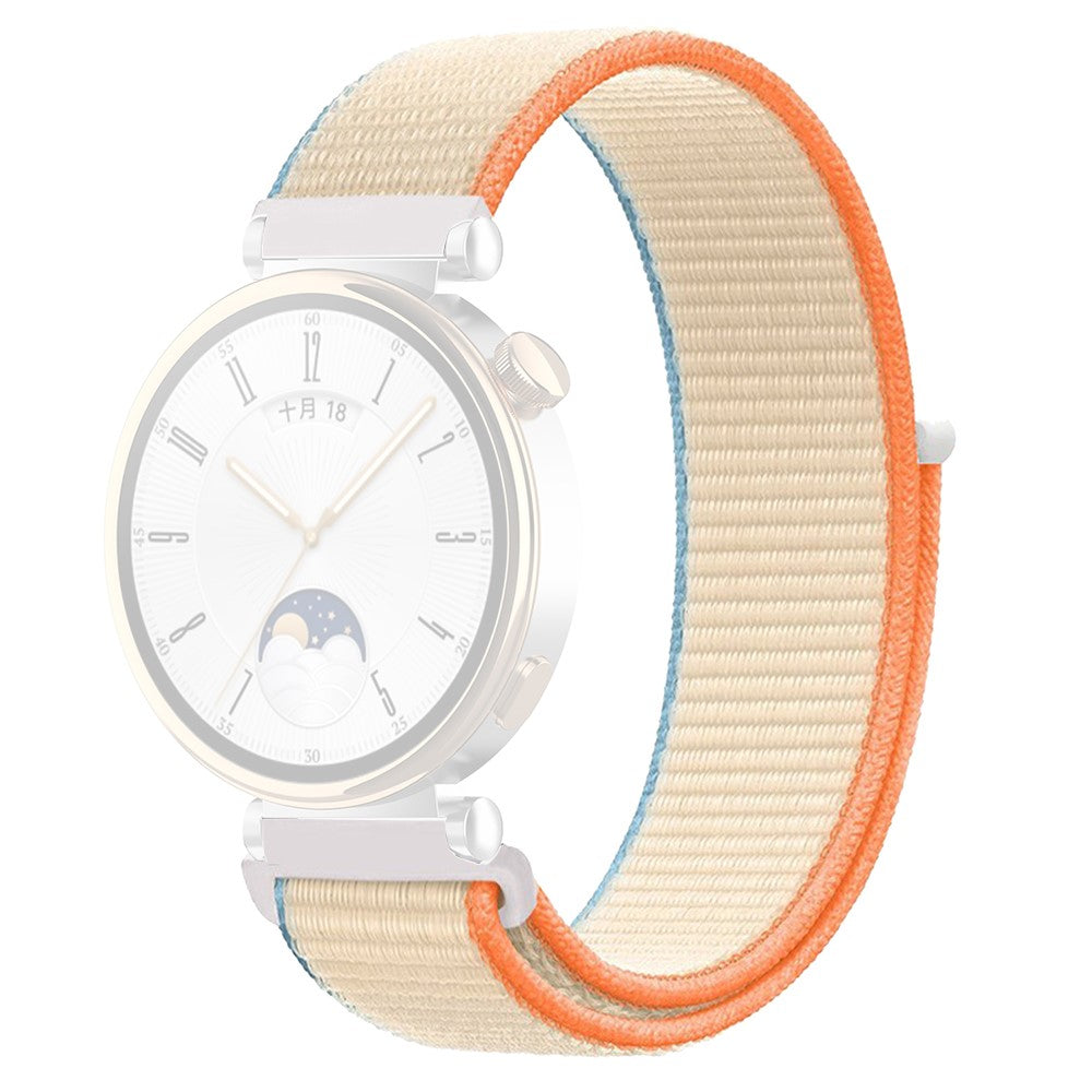 Huawei Watch GT 4 41mm / Garmin Venu 3S Watch Band 18mm Nylon Loop Adjustable Wrist Strap - Beige#serie_15