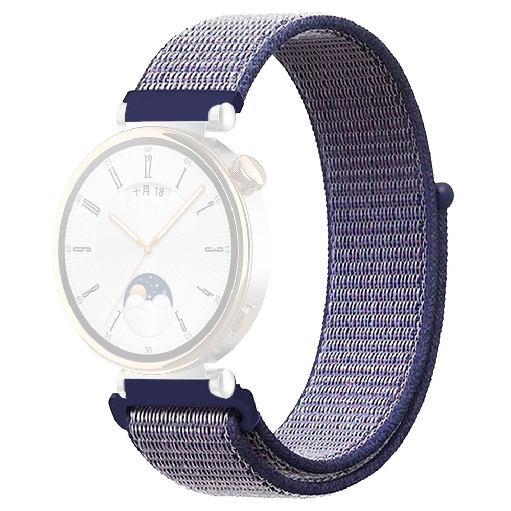 Huawei Watch GT 4 41mm / Garmin Venu 3S Watch Band 18mm Nylon Loop Adjustable Wrist Strap - Midnight Blue#serie_18