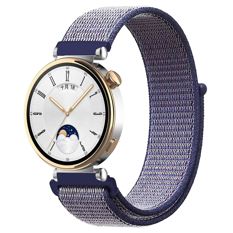 Huawei Watch GT 4 41mm / Garmin Venu 3S Watch Band 18mm Nylon Loop Adjustable Wrist Strap - Midnight Blue#serie_18