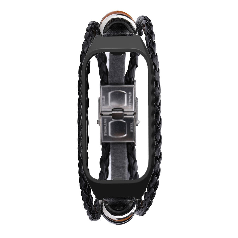 Xiaomi Redmi Band 2 DIY Style Watch Strap Beads Wrist Band Bracelet - Black#serie_1