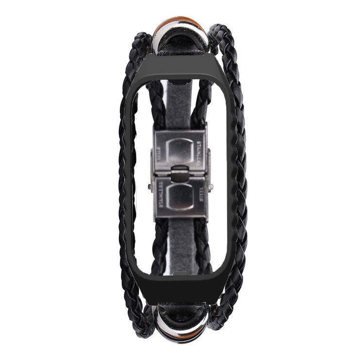 Xiaomi Redmi Band 2 DIY Style Watch Strap Beads Wrist Band Bracelet - Black#serie_1