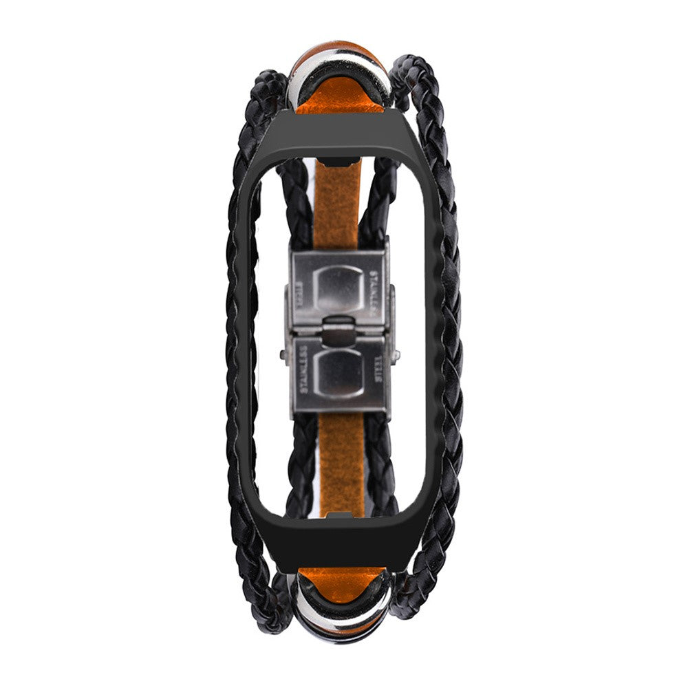 Xiaomi Redmi Band 2 DIY Style Watch Strap Beads Wrist Band Bracelet - Brown#serie_2
