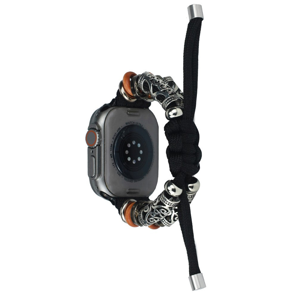 Sejt Nylon Universal Rem passer til Apple Smartwatch - Sort#serie_1