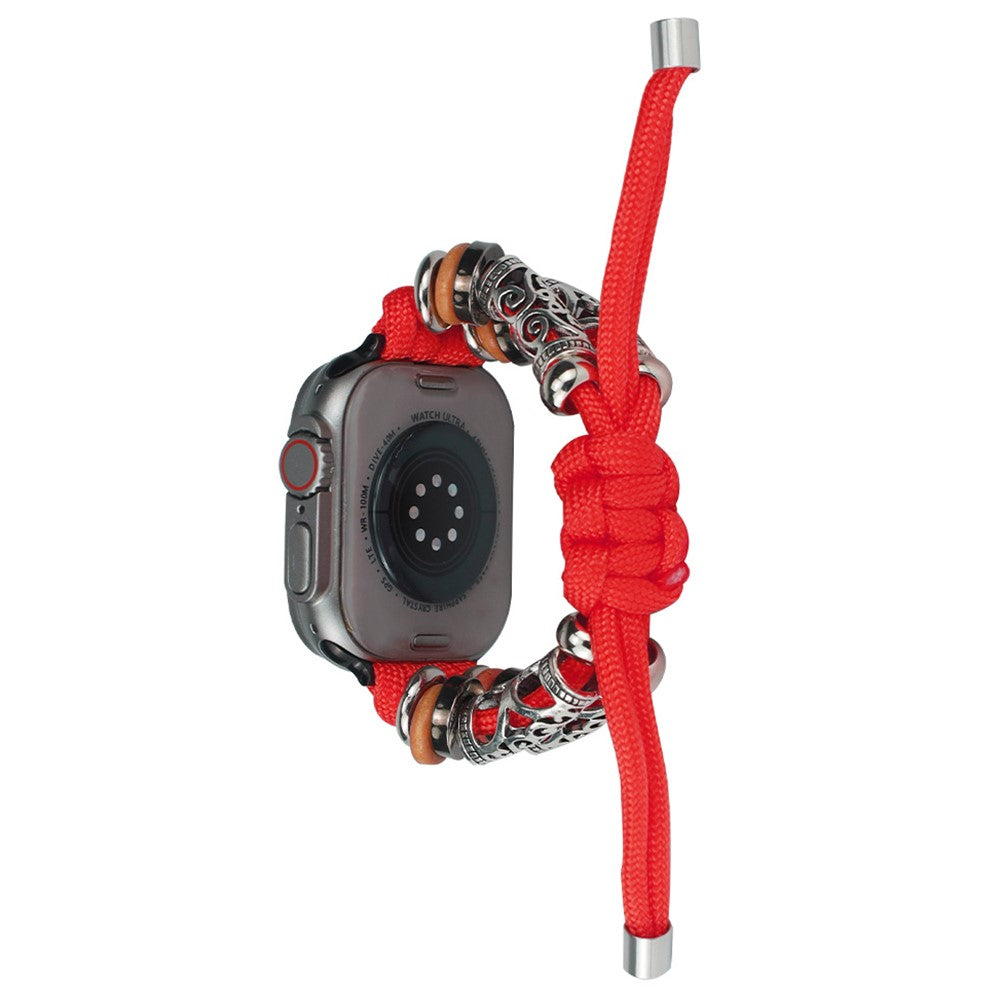 Sejt Nylon Universal Rem passer til Apple Smartwatch - Rød#serie_4