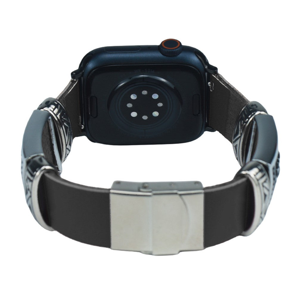 Glimrende Kunstlæder Universal Rem passer til Apple Smartwatch - Sort#serie_1