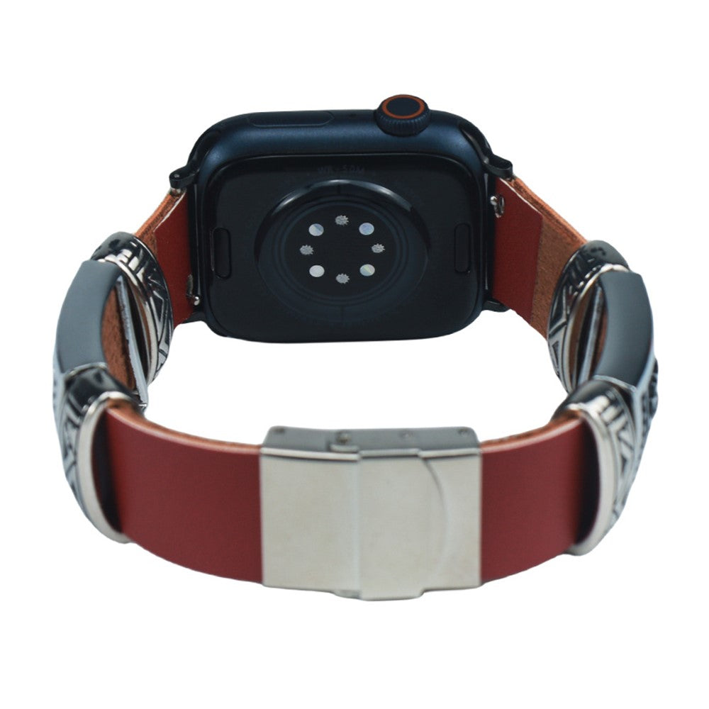 Glimrende Kunstlæder Universal Rem passer til Apple Smartwatch - Brun#serie_2