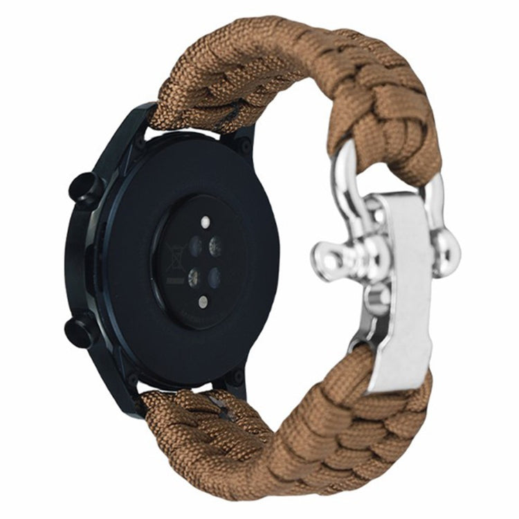 Huawei Watch GT4 46mm / Samsung Galaxy Watch3 45mm Watch Strap 22mm Braided Rope Wrist Band - Brown#serie_1
