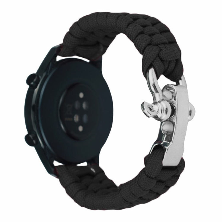 Huawei Watch GT4 46mm / Samsung Galaxy Watch3 45mm Watch Strap 22mm Braided Rope Wrist Band - Black#serie_3