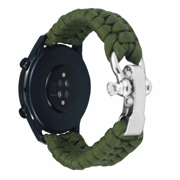 Huawei Watch GT4 46mm / Samsung Galaxy Watch3 45mm Watch Strap 22mm Braided Rope Wrist Band - Army Green#serie_7