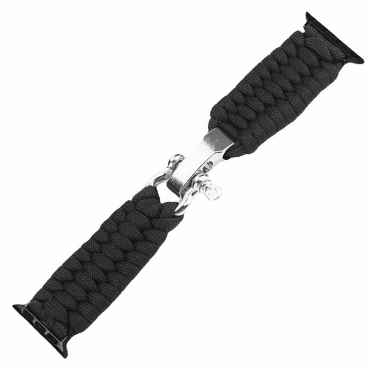 Apple Watch 49mm / 45mm / 44mm / 42mm Nylon Braided Watch Band - Black#serie_1