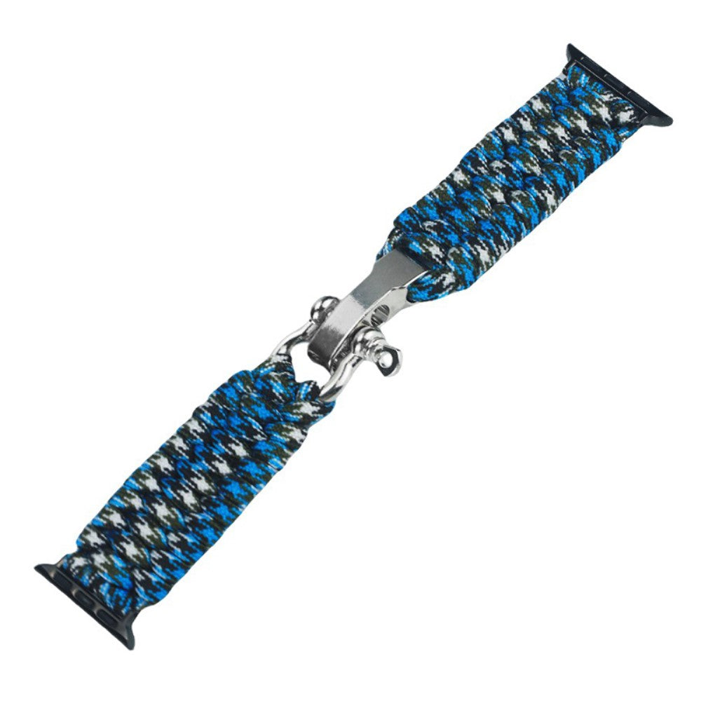 Apple Watch 49mm / 45mm / 44mm / 42mm Nylon Braided Watch Band - Blue Camo#serie_2