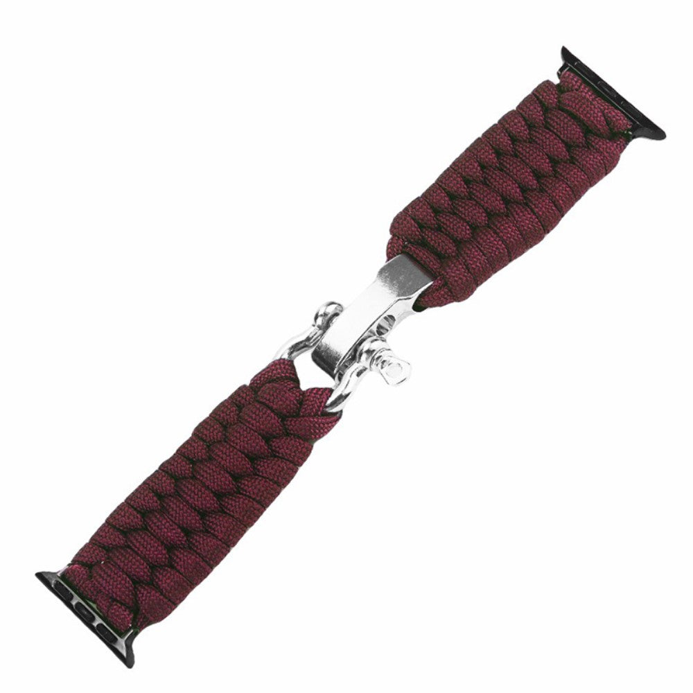 Apple Watch 49mm / 45mm / 44mm / 42mm Nylon Braided Watch Band - Wine Red#serie_5