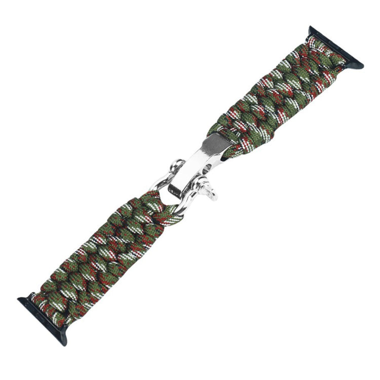Apple Watch 49mm / 45mm / 44mm / 42mm Nylon Braided Watch Band - Green Camo#serie_7