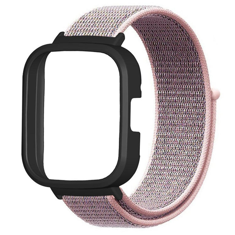 Xiaomi Redmi Watch 3 Nylon Watch Band Adjustable Wrist Strap with Watch Case - Pink#serie_2