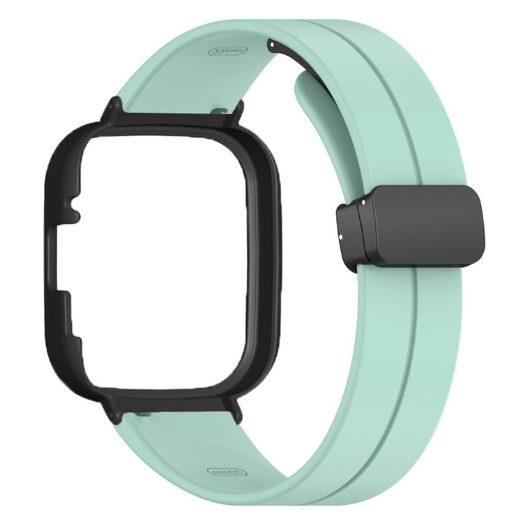 Xiaomi Redmi Watch 3 Watch Band Black Magnetic Buckle Silicone Wrist Strap with Watch Case - Mint Green#serie_3