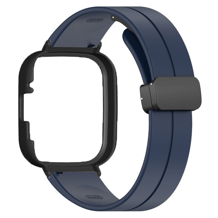 Xiaomi Redmi Watch 3 Watch Band Black Magnetic Buckle Silicone Wrist Strap with Watch Case - Midnight Blue#serie_9