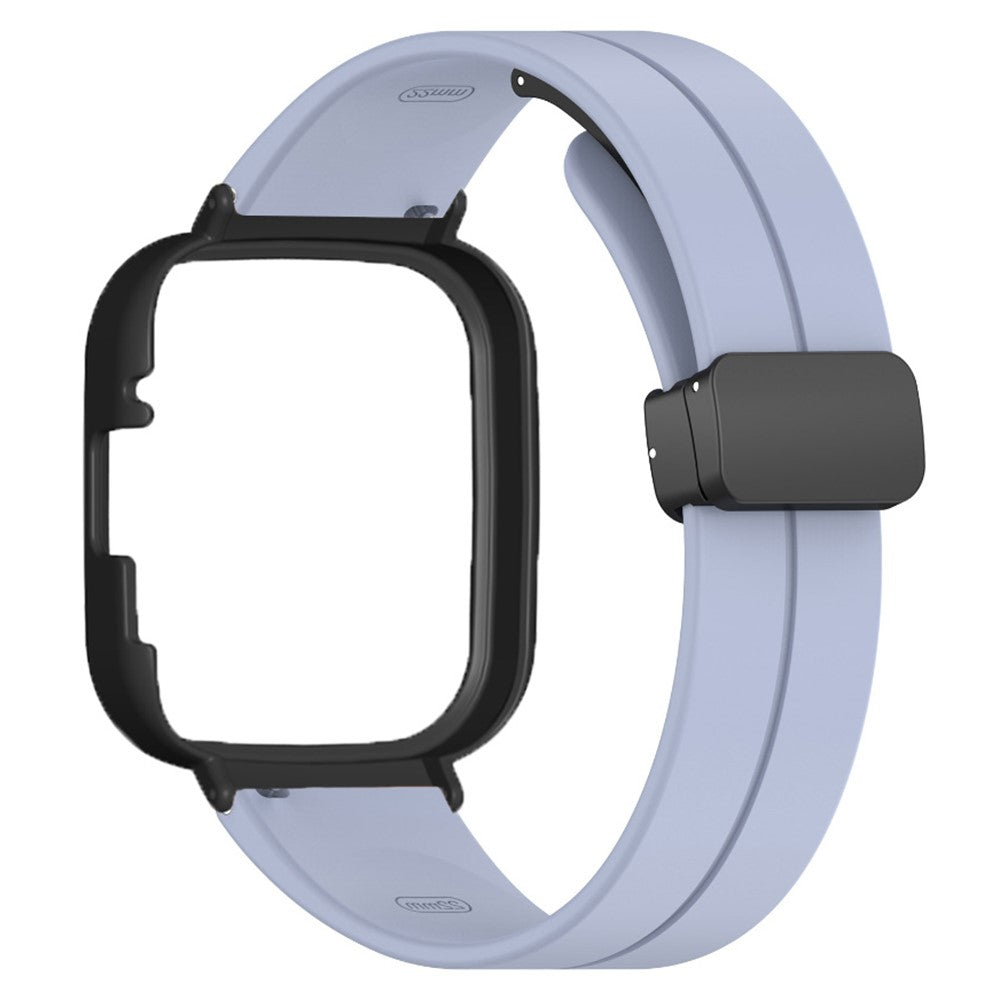 Xiaomi Redmi Watch 3 Watch Band Black Magnetic Buckle Silicone Wrist Strap with Watch Case - Lavender Grey#serie_10