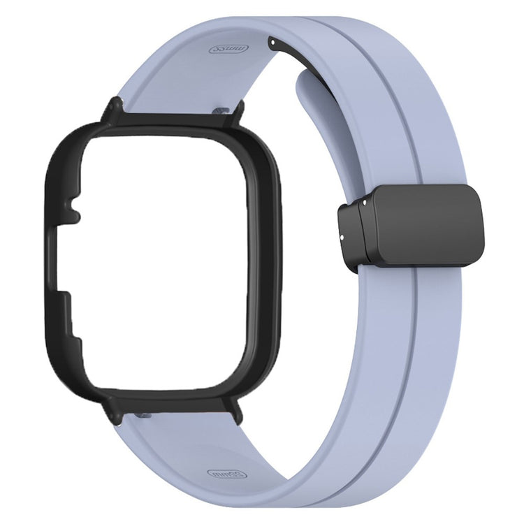 Xiaomi Redmi Watch 3 Watch Band Black Magnetic Buckle Silicone Wrist Strap with Watch Case - Lavender Grey#serie_10