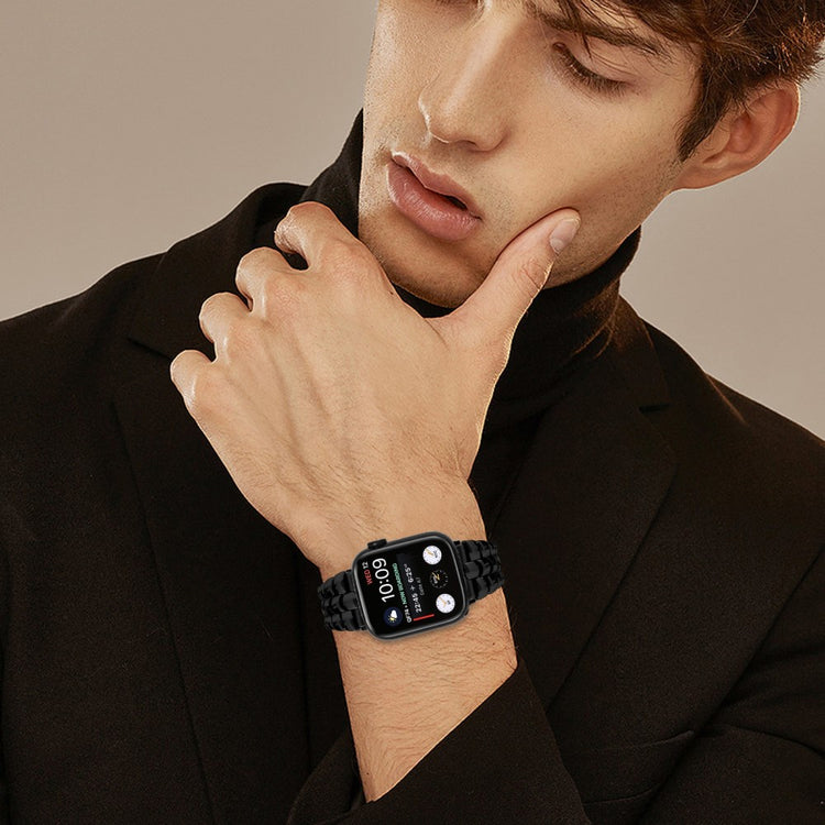 Apple Watch Series - 49mm / 45mm / 44mm / 42mm Metal Watch Strap - Black#serie_1