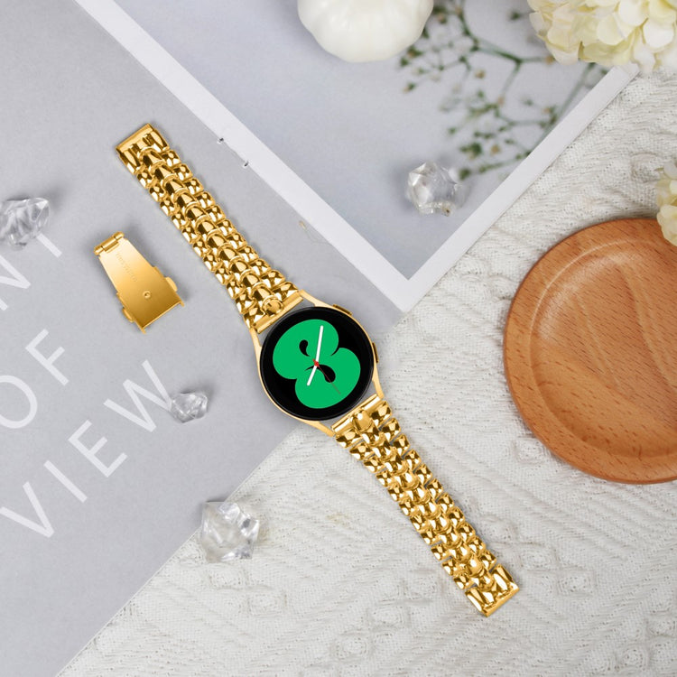 Mega Kønt Metal Universal Rem passer til Samsung Smartwatch - Guld#serie_3