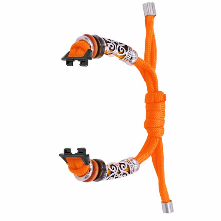Huawei Band 8 Watch Band Beads Decor Braided Rope Adjustable Wrist Strap - Orange#serie_2