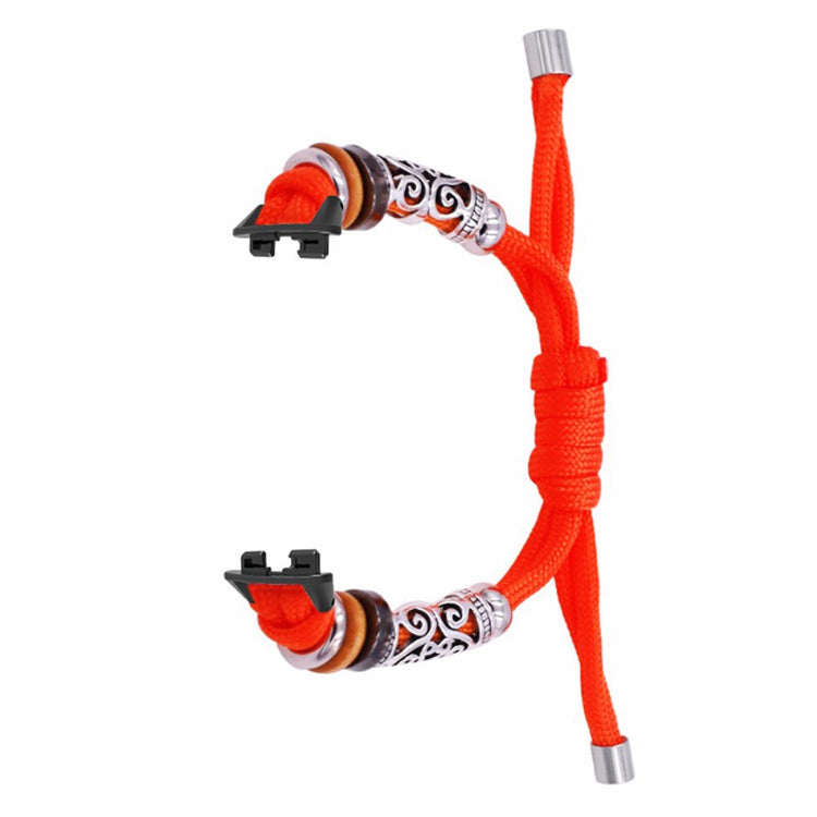 Huawei Band 8 Watch Band Beads Decor Braided Rope Adjustable Wrist Strap - Red#serie_4