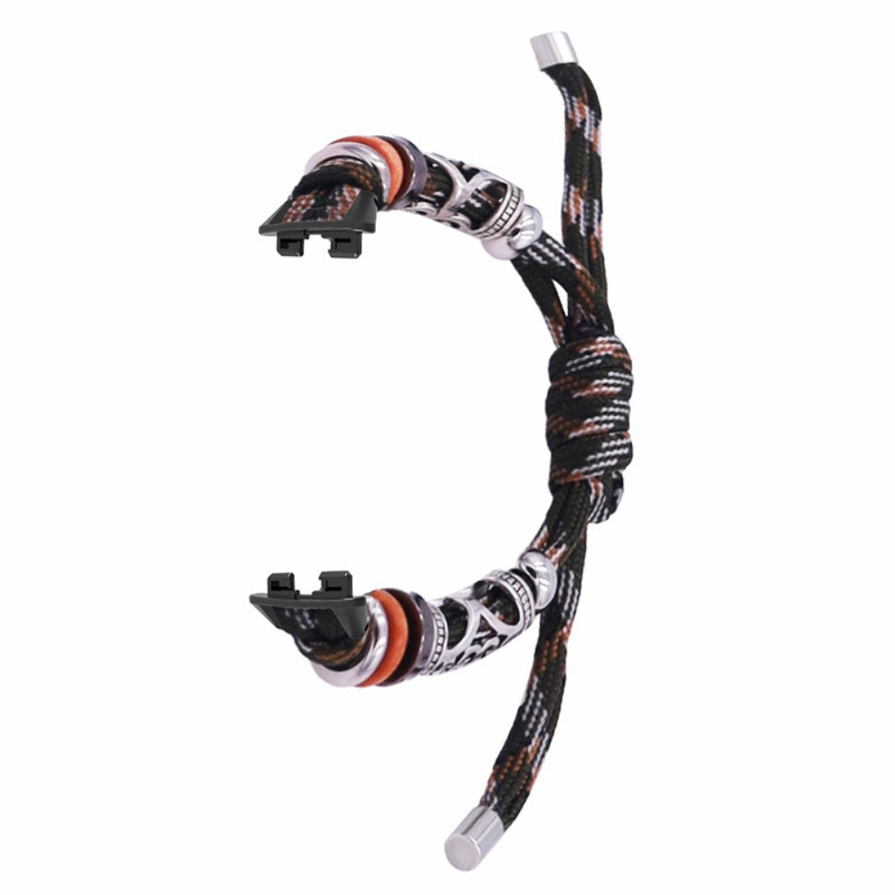 Huawei Band 8 Watch Band Beads Decor Braided Rope Adjustable Wrist Strap - Forest Camo#serie_6